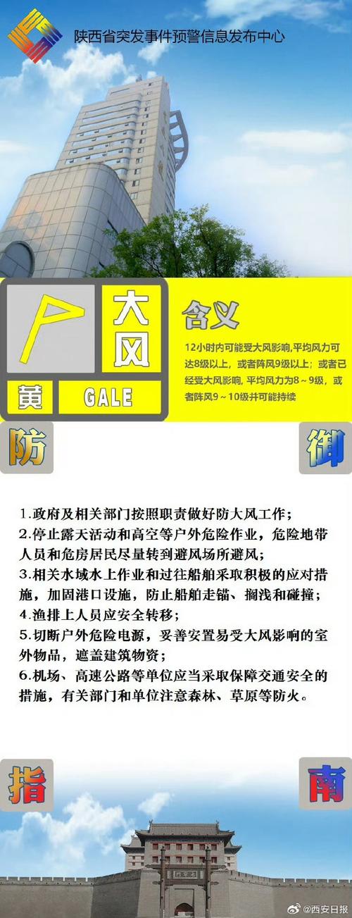 陕西省甘泉县发布雷雨大风黄色预警_2