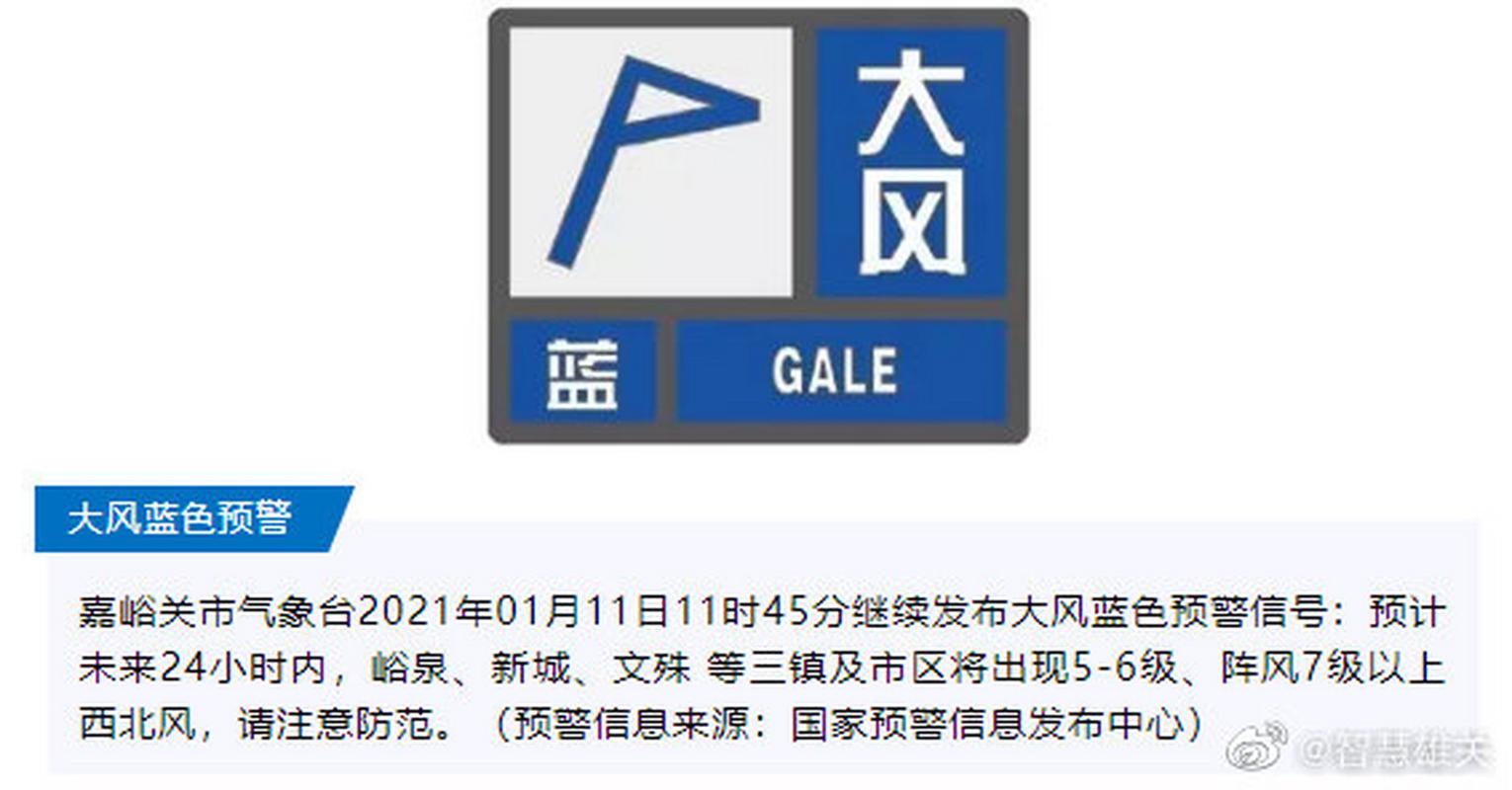 黑龙江省大庆市发布大风蓝色预警_3