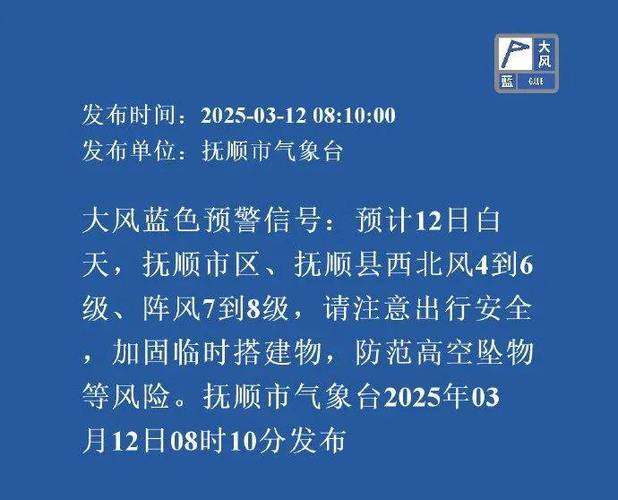 辽宁省抚顺市发布大风蓝色预警_5
