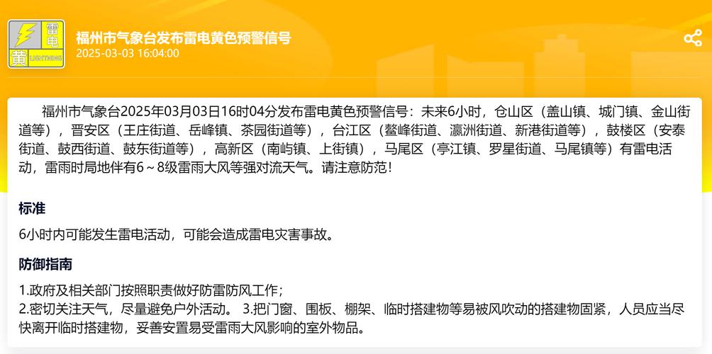 福建省尤溪县发布雷电黄色预警_3